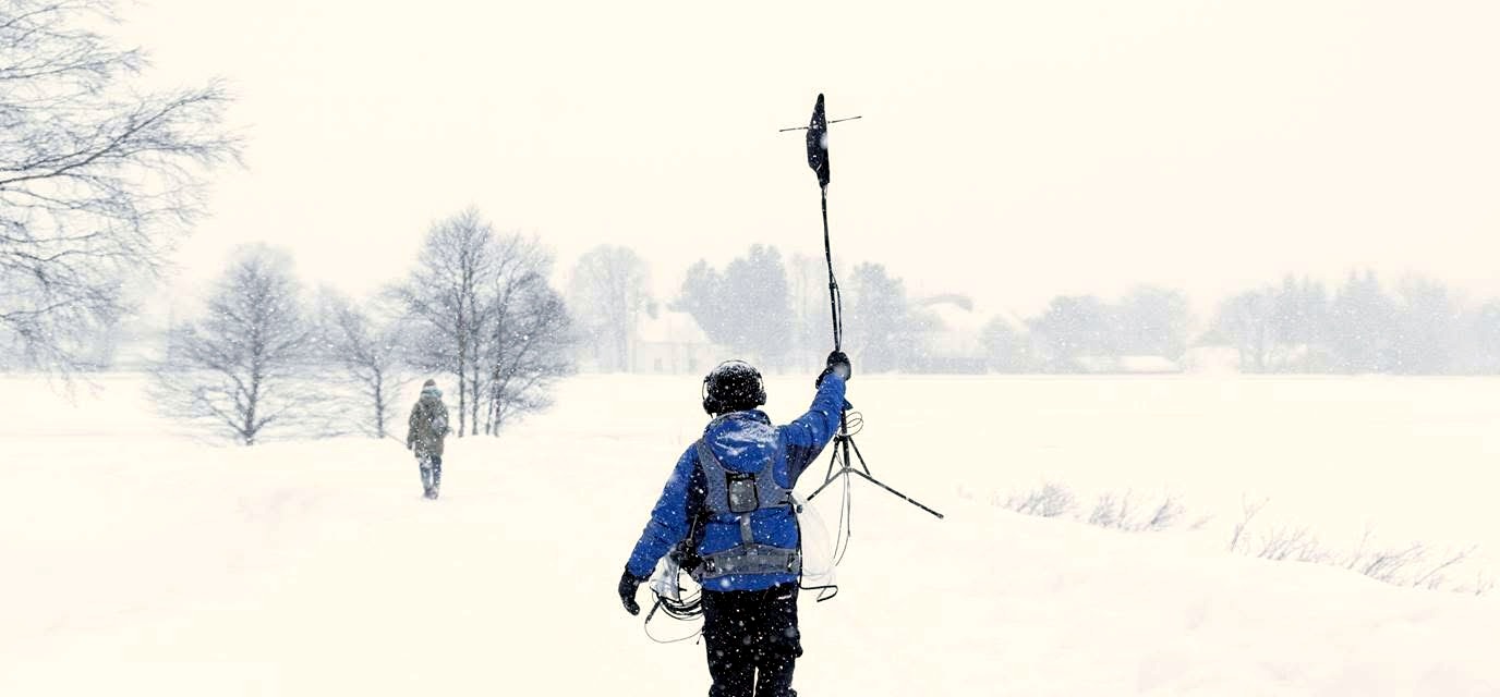 雪地現場錄音工作照